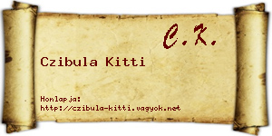 Czibula Kitti névjegykártya